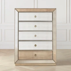Omni Mirrored 5 Drawer Chest
