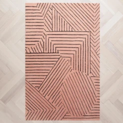 Torrie Rug - Rose/Black