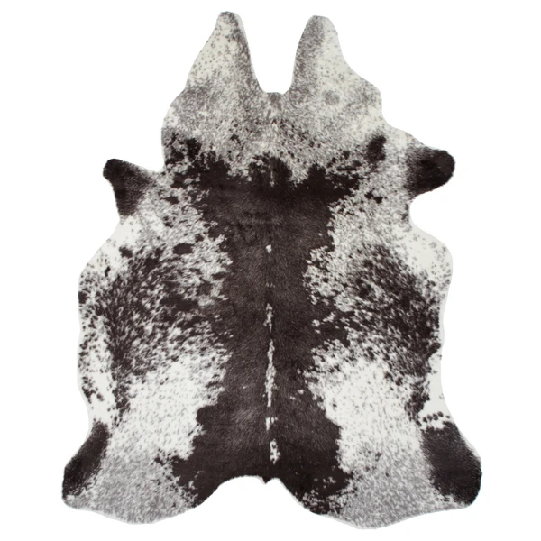 Ayi Faux Cowhide Rug - Charcoal 1 Ayi Faux Cowhide Rug - Charcoal
