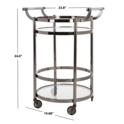Sierra Bar Cart - Gunmetal -Home Promotion Store webimage 070126007 3 jpg