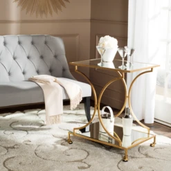 Arden Bar Cart - Gold -Home Promotion Store webimage 070126099 RV