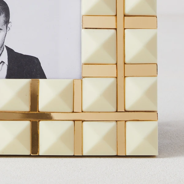 Glam Check Frame - White 2 Glam Check Frame - White - Image 2