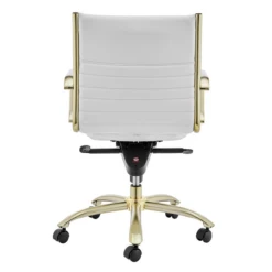 Darby Low Back Office Chair - White/Gold 11 Darby Low Back Office Chair - White/Gold -Home Promotion Store webimage 120130937 5 jpg