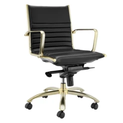 Darby Low Back Office Chair - Black/Gold 14 Darby Low Back Office Chair - Black/Gold -Home Promotion Store webimage 120171407 1 jpg