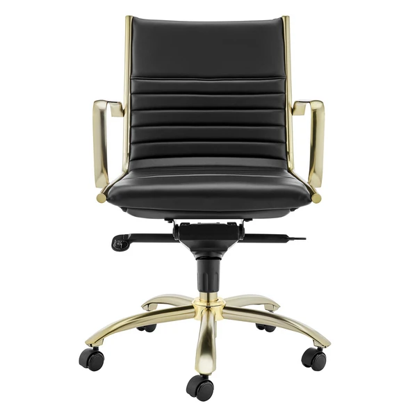 Darby Low Back Office Chair - Black/Gold 5 Darby Low Back Office Chair - Black/Gold - Image 5