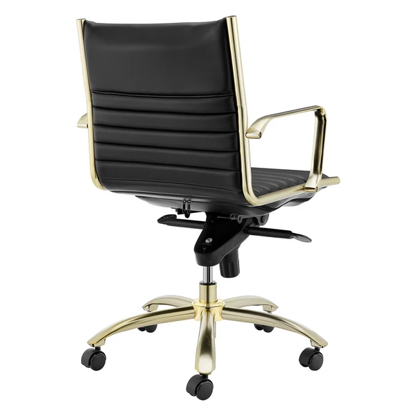 Darby Low Back Office Chair - Black/Gold 10 Darby Low Back Office Chair - Black/Gold - Image 10