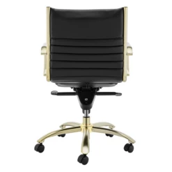 Darby Low Back Office Chair - Black/Gold 23 Darby Low Back Office Chair - Black/Gold -Home Promotion Store webimage 120171407 5 jpg 1