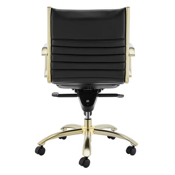 Darby Low Back Office Chair - Black/Gold 12 Darby Low Back Office Chair - Black/Gold - Image 12