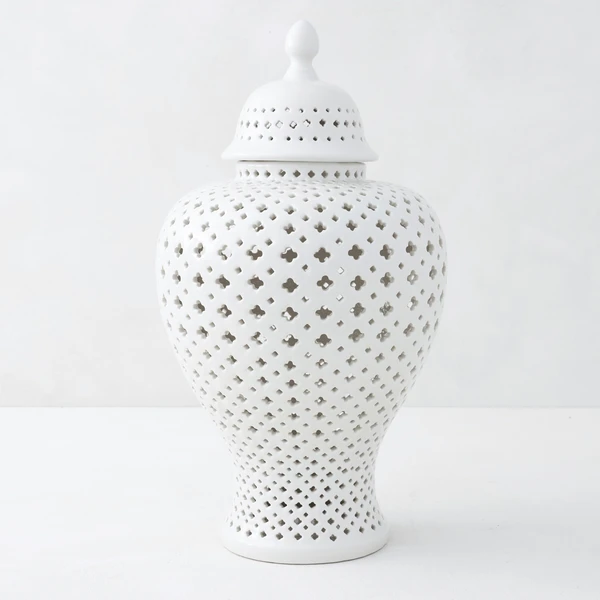 Ceramic Filigree Jar 1 Ceramic Filigree Jar