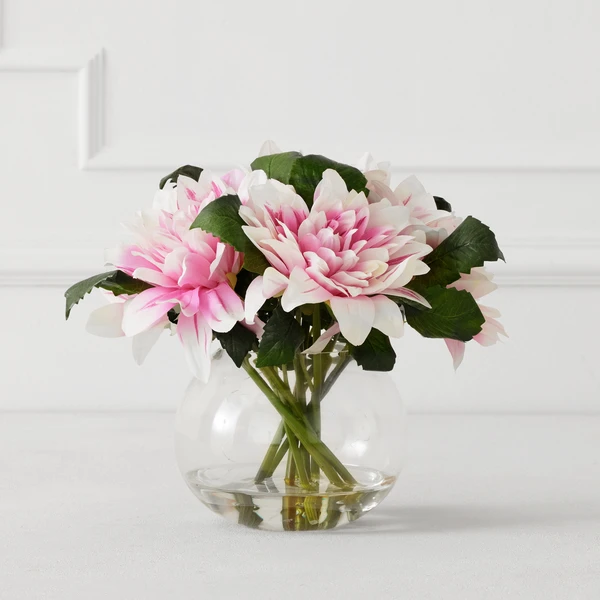 Dahlia In Glass - Blush 1 Dahlia In Glass - Blush