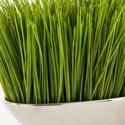 Faux Grass In Silver Pot 14 Faux Grass In Silver Pot -Home Promotion Store webimage 207540972 DTL1