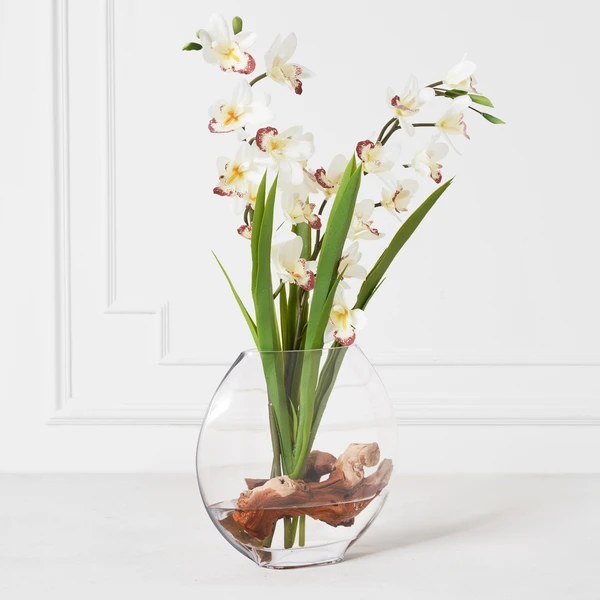 Cymbidium In Glass Vase 2 Cymbidium In Glass Vase - Image 2