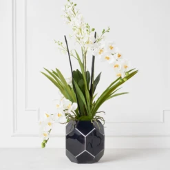 Orchids In Glass Bowl 33 Orchids In Glass Bowl -Home Promotion Store webimage 207999723