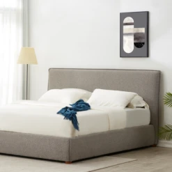 Inez Boucle Platform Bed -Home Promotion Store webimage 601956576 2