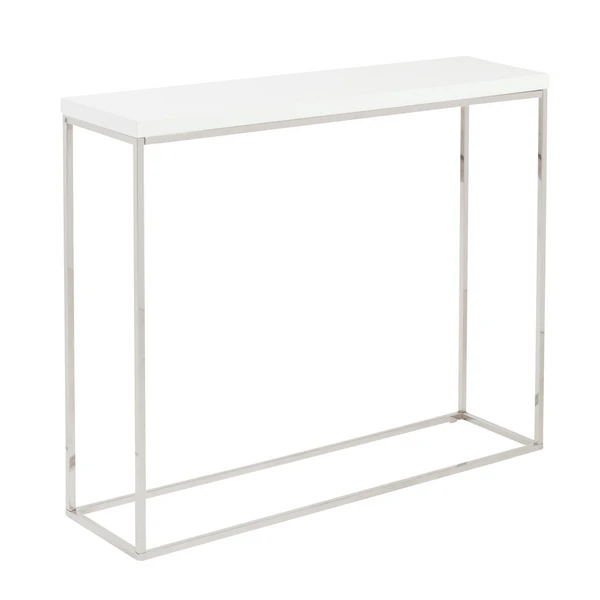 Cory Console Table - White/Silver 2 Cory Console Table - White/Silver - Image 2