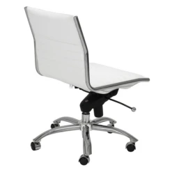 Darby Low Back Desk Chair - White/Chrome 7 Darby Low Back Desk Chair - White/Chrome -Home Promotion Store webimage 603178951 3 jpg