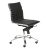 Darby Low Back Office Chair - Black/Chrome