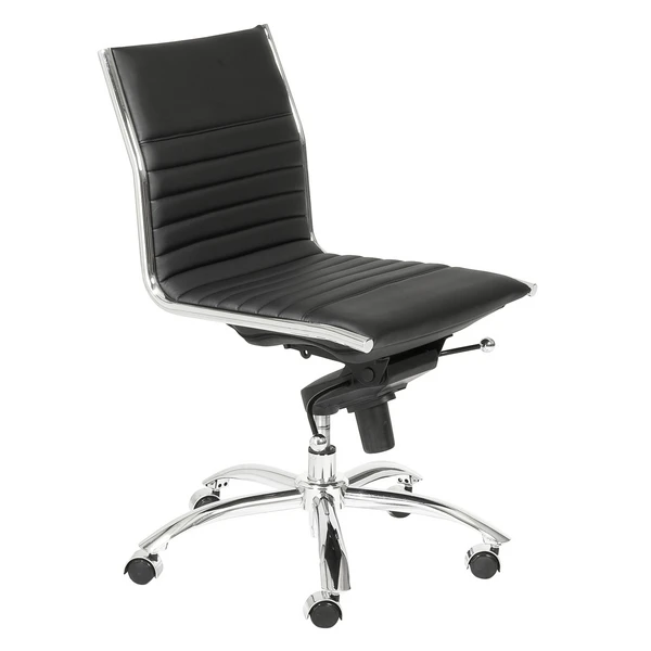 Darby Low Back Office Chair - Black/Chrome 1 Darby Low Back Office Chair - Black/Chrome
