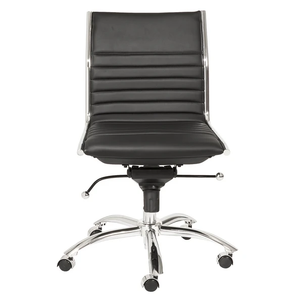 Darby Low Back Office Chair - Black/Chrome 2 Darby Low Back Office Chair - Black/Chrome - Image 2