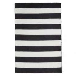 Accra Outdoor Stripe Rug - Black/Ivory 5 Accra Outdoor Stripe Rug - Black/Ivory -Home Promotion Store webimage 620000821 620008224 620008225 SIL