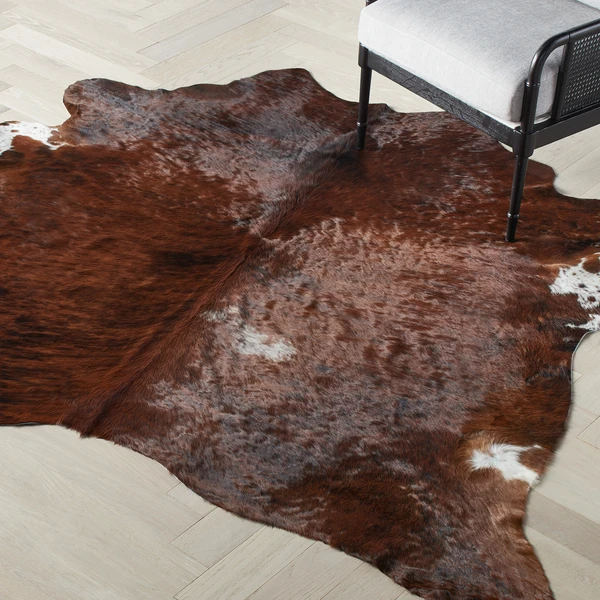 Augusto Hair On Cowhide Rug - Dark Brown 1 Augusto Hair On Cowhide Rug - Dark Brown