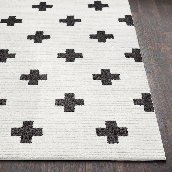 Amina Rug - White/Black 2 Amina Rug - White/Black - Image 2