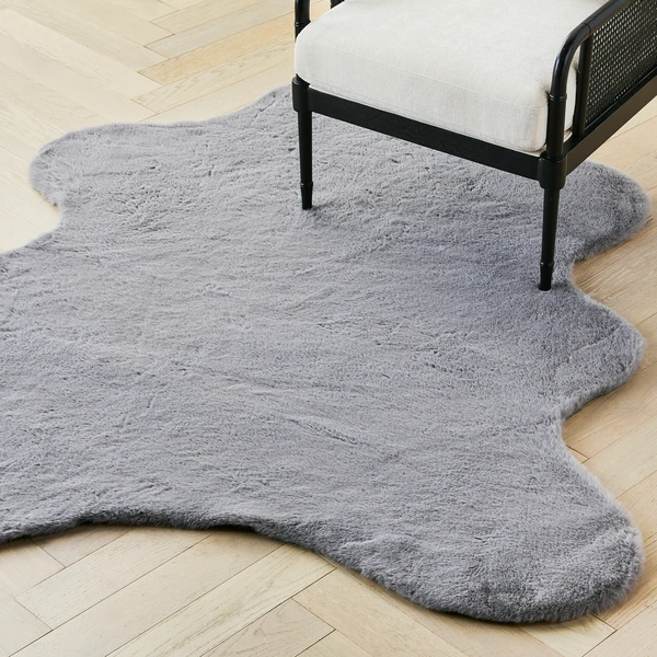 Lapin Animal Shaped Rug - Grey 1 Lapin Animal Shaped Rug - Grey