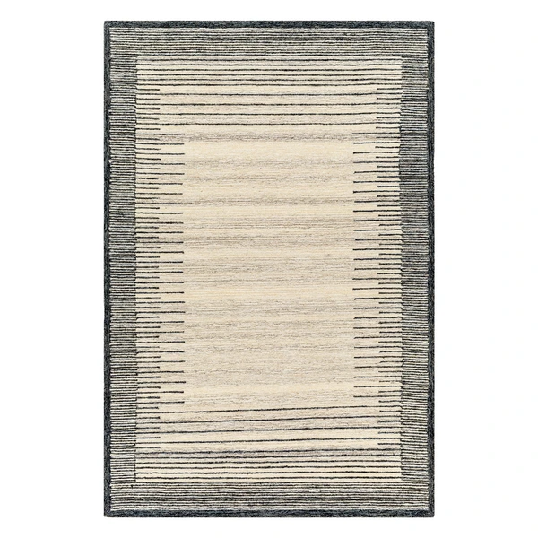 Zoey Rug - Beige/Black 1 Zoey Rug - Beige/Black