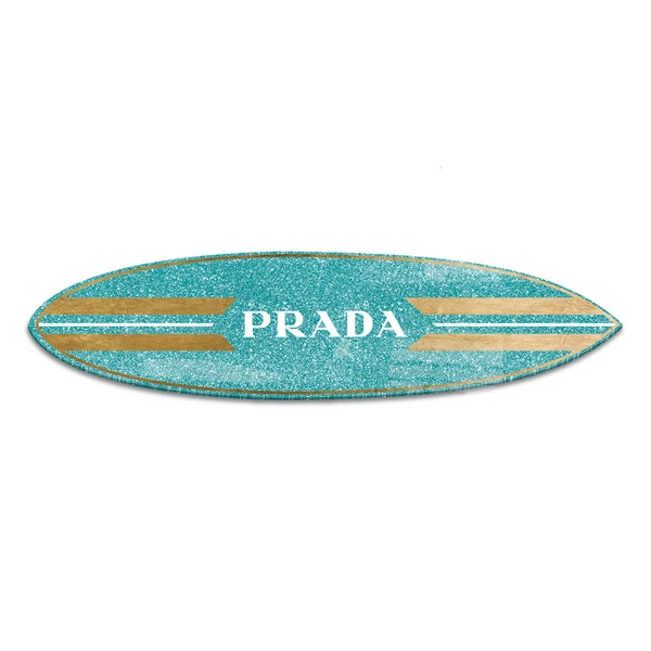 Aqua And Gold Milan Surfboard 2 Aqua And Gold Milan Surfboard - Image 2