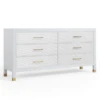 Monterey 6 Drawer Dresser - White