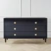 Uptown 6 Drawer Dresser - Black