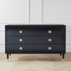 Uptown 6 Drawer Dresser - Black